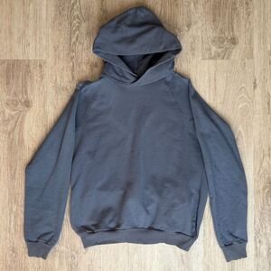 Cotton Colors Pullover Hoodie Solid Gray Large Made In Mexico 70s Blank